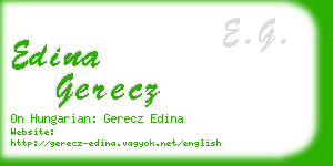 edina gerecz business card